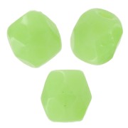 Fire Polished faceted round beads 3mm Opaque Light Olivine x50|raw }}