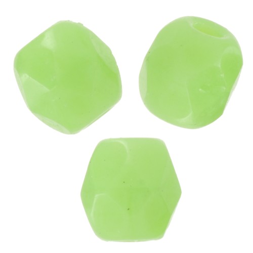 Fire Polished faceted round beads 3mm Opaque Light Olivine x50