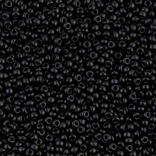 Miyuki Seed beads 11/0 401SF - Semi-Frosted Black x8g