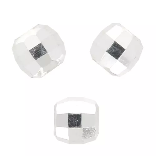 Round faceted beads - faceted ball 2 mm - 925 Sterling Silver x50