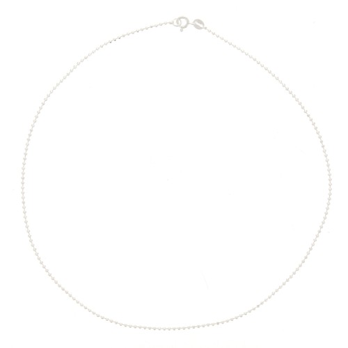1.5mm 925 Sterling Silver - Ball chain choker x38cm