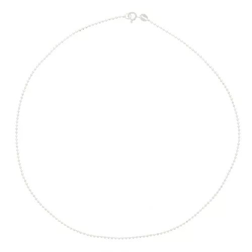 1.5mm 925 Sterling Silver - Ball chain choker x38cm