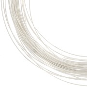0.6mm 925 Sterling Silver Hard round wire - hardened x10m