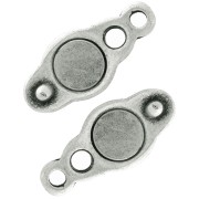 18x7mm Magnetic clasp - Fine Antique silver plating x1