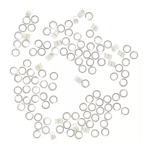 1x1.6mm 925 Sterling Silver Crimp tubes x50