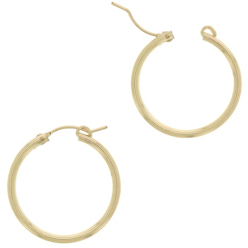 34mm Gold Filled hoop earrings to decorate x2