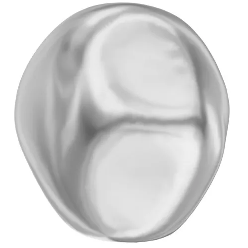 12mm PureCrystal 5841 irregular Baroque Pearl - Light Grey Pearl x1