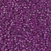 Miyuki Delica 11/0 DB0281 - Luster Crystal Lined Fuchsia, 100 g