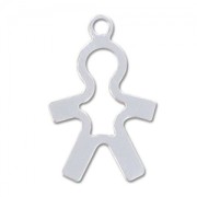 925 Sterling Silver boy charm 19mm x1