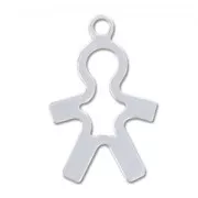 925 Sterling Silver boy charm 19mm x1