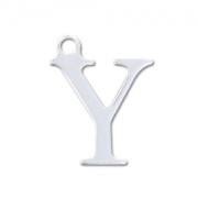 Y letter Sterling silver charm 15mm x1