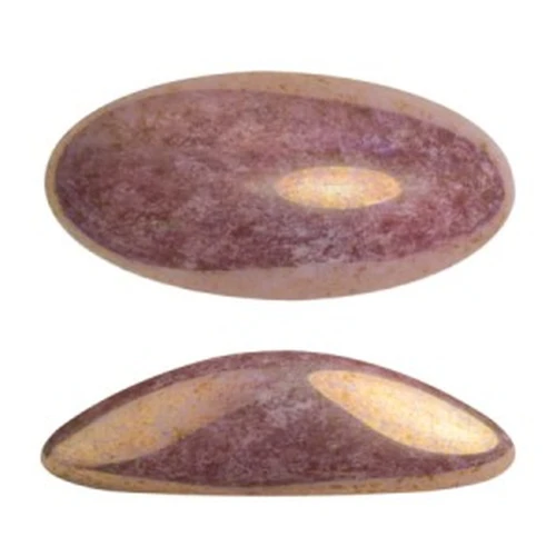 20x10mm oval glass cabochon Athos 3D by Puca - Opaque Lilas Ceramic Look x1