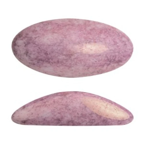 20x10mm oval glass cabochon Athos 3D by Puca - Opaque Light Rose Ceramic Look