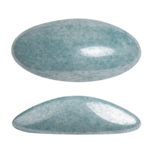 20x10mm oval glass cabochon Athos 3D by Puca - Opaque Blue Ceramic Look x1