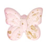 9.5x11mm Butterfly beads - Light Pink - Gold x4|raw }}
