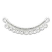 Spacers with 11 rings 36mm Silver tone x6|raw }}