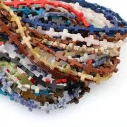 16.5x12mm imitation gemstone Cross bead - Turquoise x1