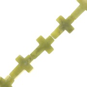 16.5x12mm imitation gemstone Cross bead - Agate mousse x1
