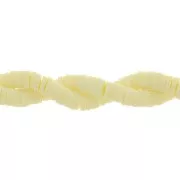 Heishi polymer clay rondelle beads 5x1 mm - Pastel yellow x39cm