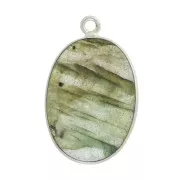 Labradorite - 22x14mm 925 Sterling Silver Oval pendant - Labradorite x1 22x14mm 925 Sterling Silver Oval pendant - Labradorite x1