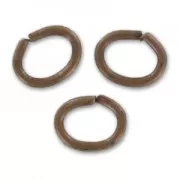 Jumprings open oval 5x4x0.7mm Old copper tone x50