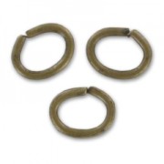 Jumprings open oval 5x4x0.7mm Bronze tone x50|raw }}