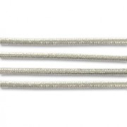 Sheathed elastic cord 1mm Silver tone x x 4m