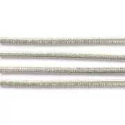 Sheathed elastic cord 1mm Silver tone x x 4m