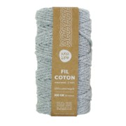 2mm Macramé cord in recycled cotton - Kesi Art - Gris souris (n°113) x60m|raw }}