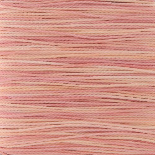 0.5mm Toho Amiet Thread - Fine Peach variegated x20m