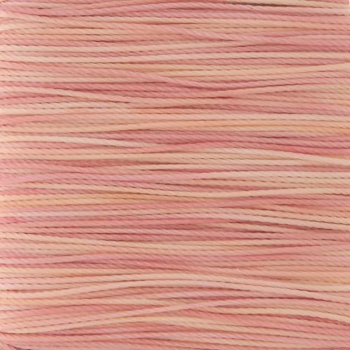 0.5mm Toho Amiet Thread - Fine Peach variegated x20m