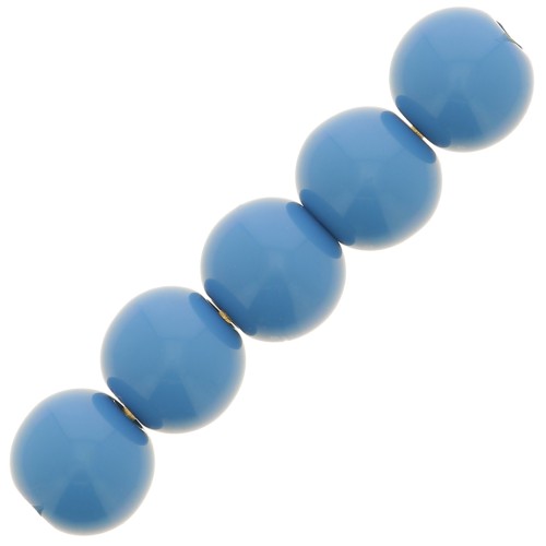 6mm Opaque resin bead - Lapis Blue x10