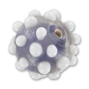 Spikes round bead 16mm Violine x1|raw }}