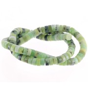 Heishi gemstone beads 6x3 mm - Serpentine x40cm