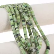Heishi gemstone beads 6x3 mm - Serpentine x40cm