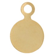 Stick-on Pastilles  6mm fine Gold plated x10