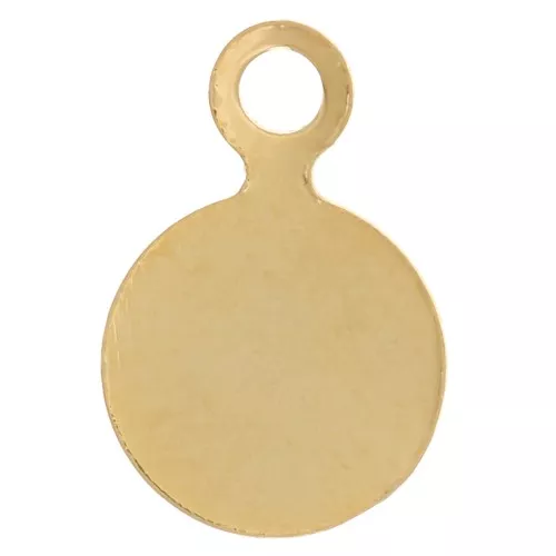 Stick-on Pastilles  6mm fine Gold plated x10