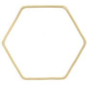 22x20mm hexagon Mounting and weaving ring - Gold Tone x1|raw }}
