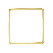 20mm Square Mounting and weaving ring - Gold Tone x1|raw }}