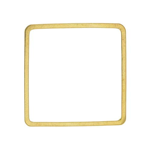 20mm Square Mounting and weaving ring - Gold Tone x1