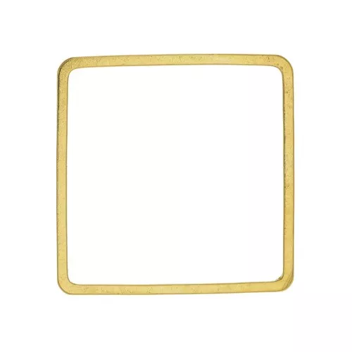 20mm Square Mounting and weaving ring - Gold Tone x1