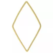 23x13 mm Rhombus Mounting and weaving ring - Gold Tone x1