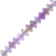 3x2mm Round faceted gemstone lentils - Amethyst x20|raw }}