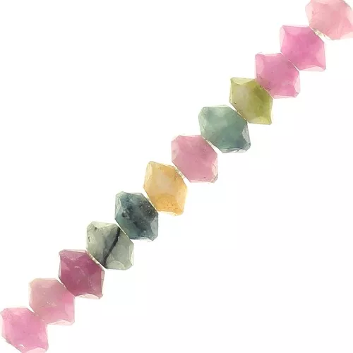 3x2mm Round faceted gemstone lentils - Tourmaline x20