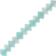3x2mm Round faceted gemstone lentils - Amazonite x20|raw }}