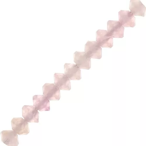 3x2mm Round faceted gemstone lentils - Rose Quartz x20