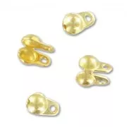 Ball chain terminators 2mm fine Gold plated x10