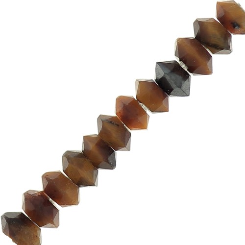 3x2mm Round faceted gemstone - Tiger Eye x20