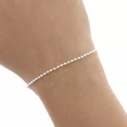 Ball chain 2mm fine silver plating x 1m