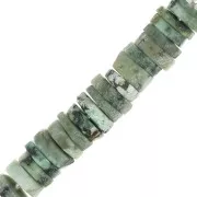 Heishi gemstone beads 5.5x2 mm African Turquoise - Jasper x20